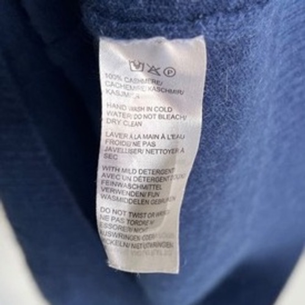 Saks Fifth Avenue Mens Blue 100% Cashmere Fair Isle Crewneck Sweater Size M - Picture 7 of 9
